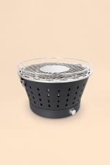 Holzkohlegrill mit Ventilator